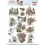 Nr. 3 Cozy Christmas 3D-Uitdrukvel Push-Out Yvonne Creations
