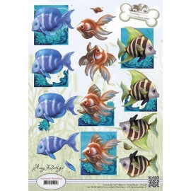 Tropical Fish - Animal Medley 3D-Knipvel Amy Design
