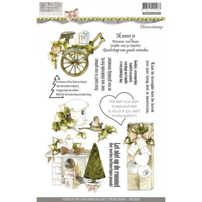 Rustic Christmas - Clear Stamp - Precious Marieke 