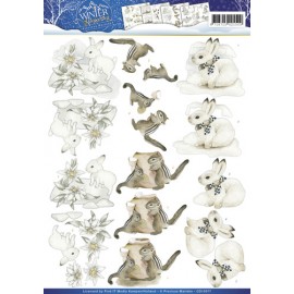 3D Knipvel -  Precious Marieke - Winter Wonderland - Winter Animals