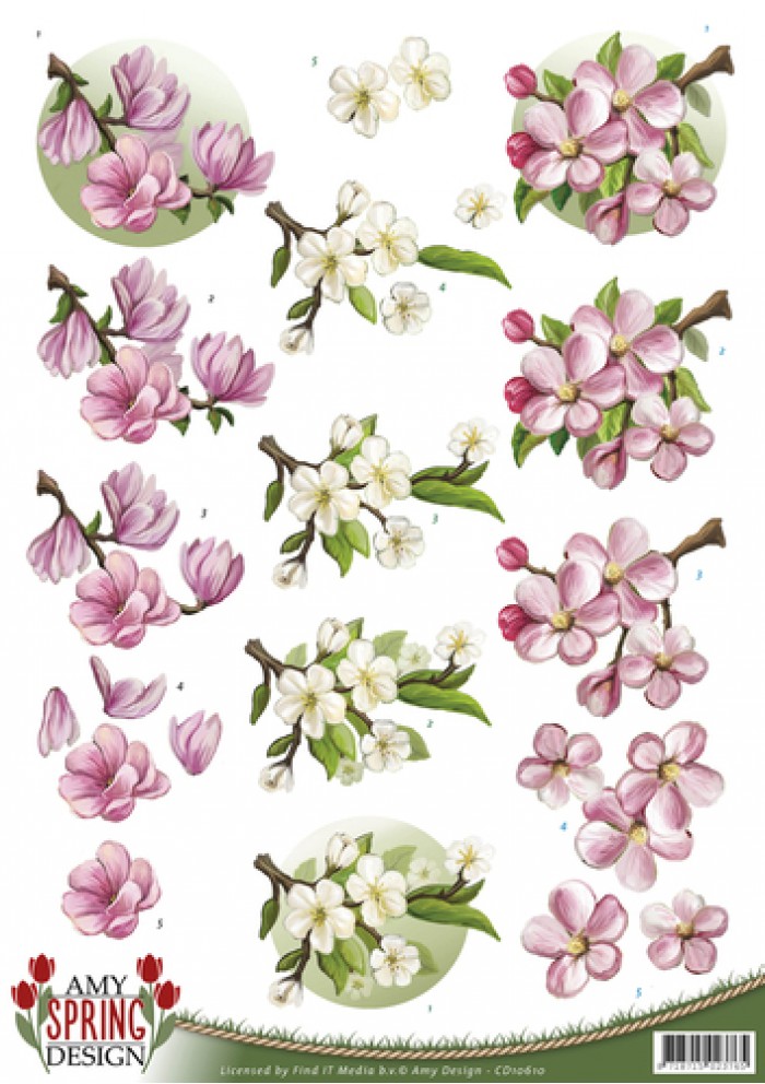 Flowers - Spring 3D-Knipvel Amy Design