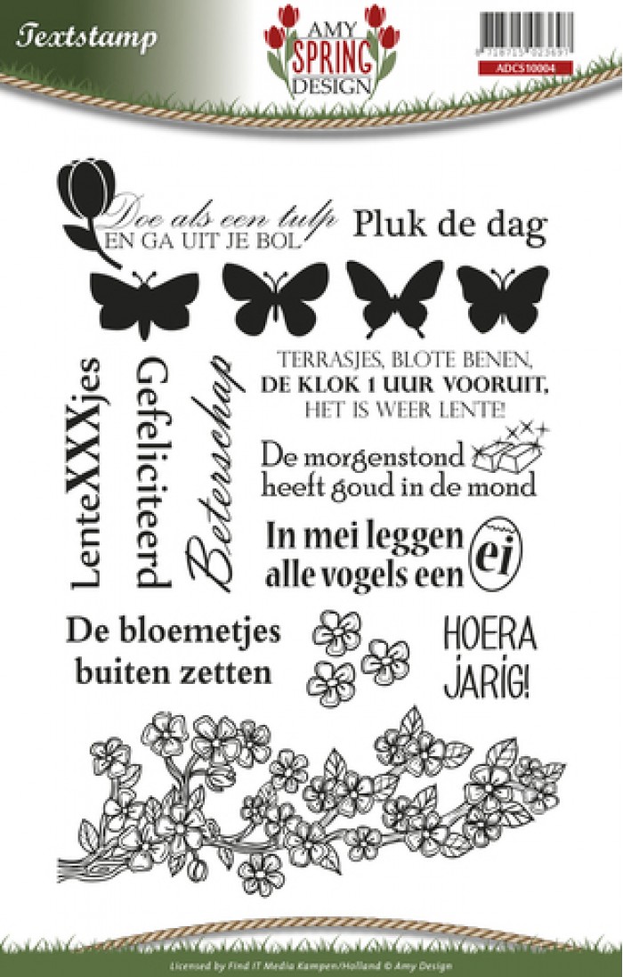 Spring - Text Clear Stamp - Amy Design
