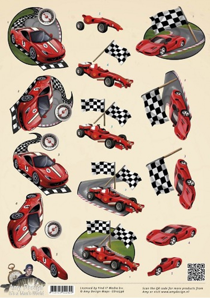 Racecars - It's a Mans World3D-Knipvel Amy Design