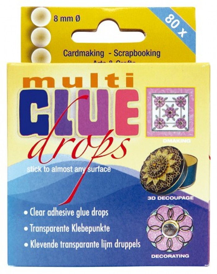 Multi glue drops 8 mm (80 pcs.) oute rbox