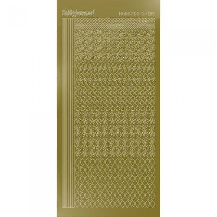Hobbydots sticker - Mirror Gold