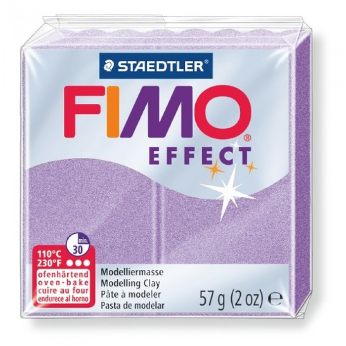 Fimo effect boetseerklei 57g parelmoer lila 