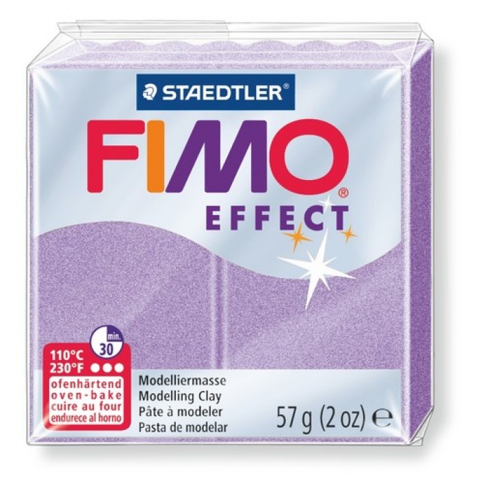 Fimo effect boetseerklei 57g parelmoer lila