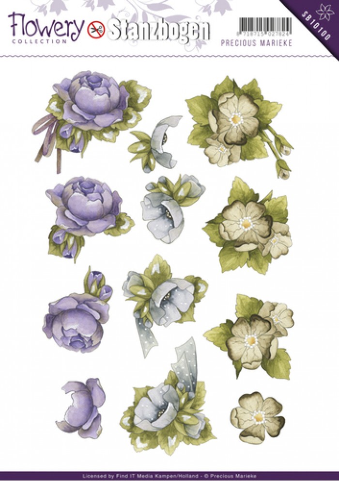 Nr. 1 Flowery 3D-Uitdrukvel Push-Out Precious Marieke