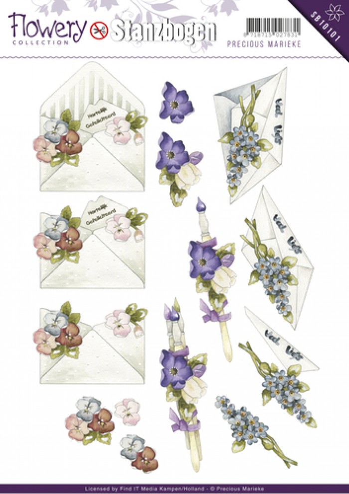 Nr. 2 Flowery 3D-Uitdrukvel Push-Out Precious Marieke
