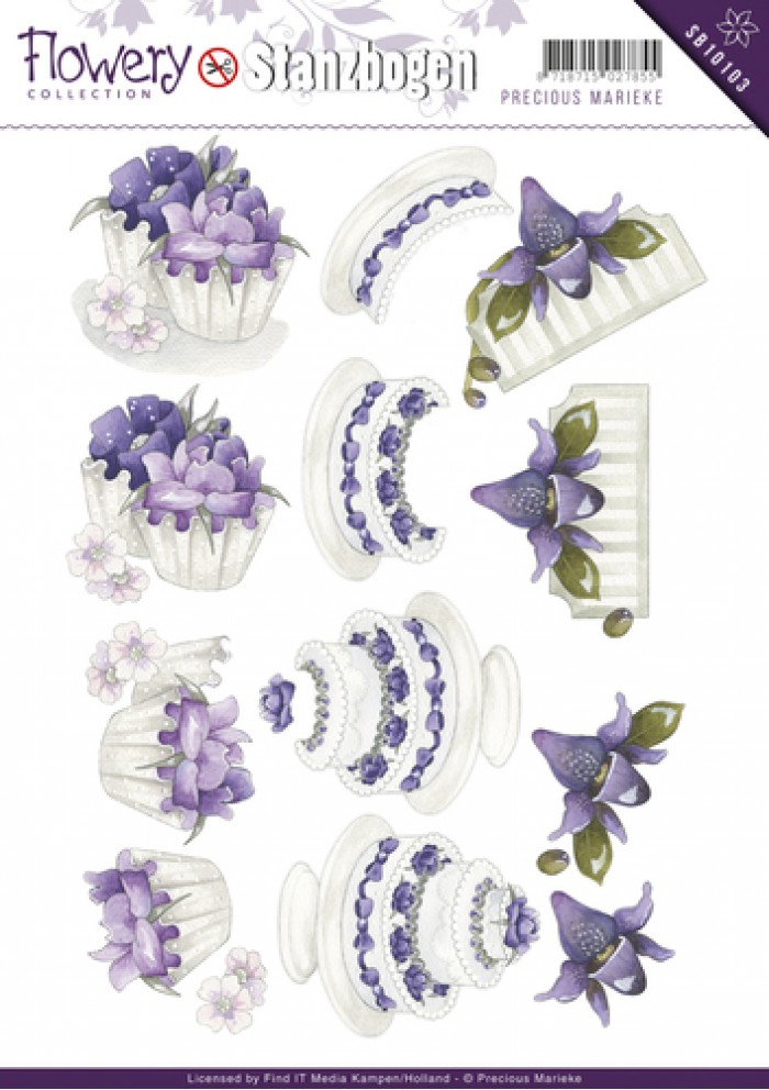 Nr. 4 Flowery 3D-Uitdrukvel Push-Out Precious Marieke