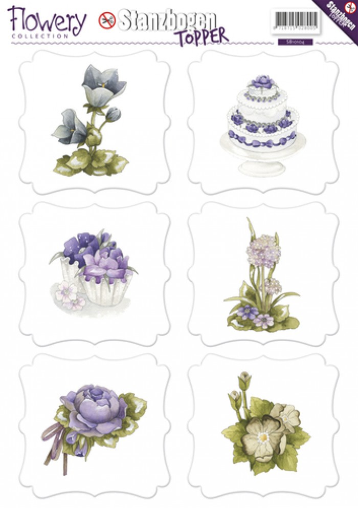 Nr. 5 Topper Flowery 3D-Uitdrukvel Push-Out Precious Marieke