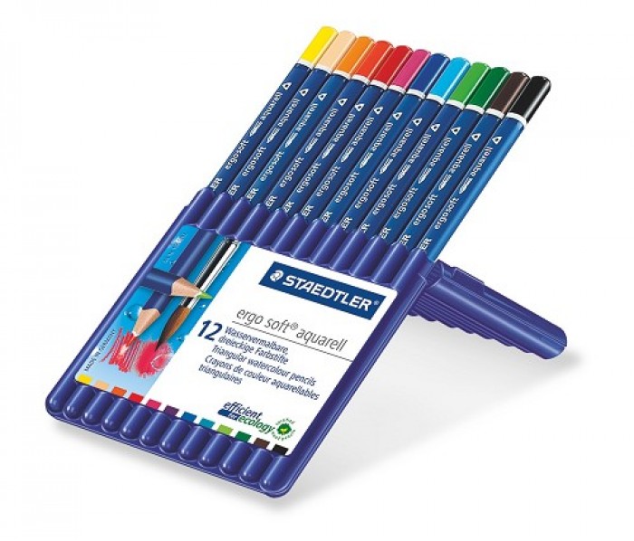 Coloured pencil ergo soft aquarel 12 pc