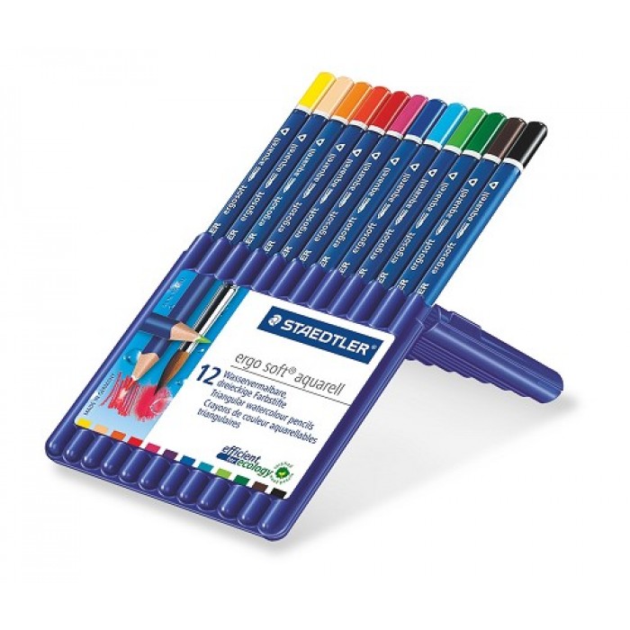 Coloured pencil ergo soft aquarel 12 pc 