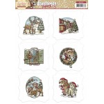 Nr. 1 Topper Traditional Christmas 3D-Uitdrukvel Push-Out Yvonne Creations