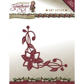 Die - Amy Design - Christmas Greetings - Poinsettia Corner