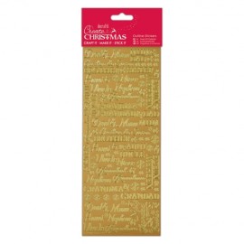Outline Stickers - Traditional Xmas Relations - Gold