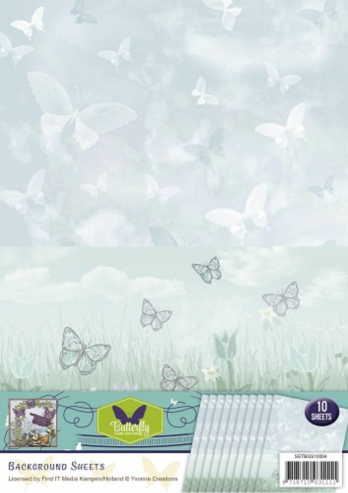 Background sheets - Yvonne Creations - Butterfly Collection