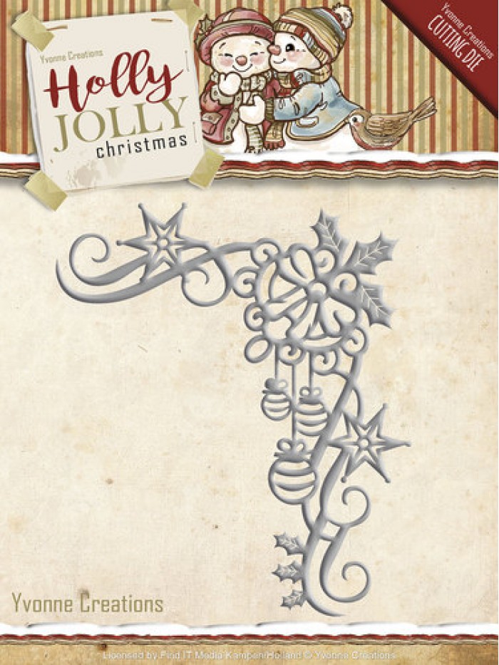 Christmas Decoration - Holly Jolly - Snijmal - Yvonne Creations