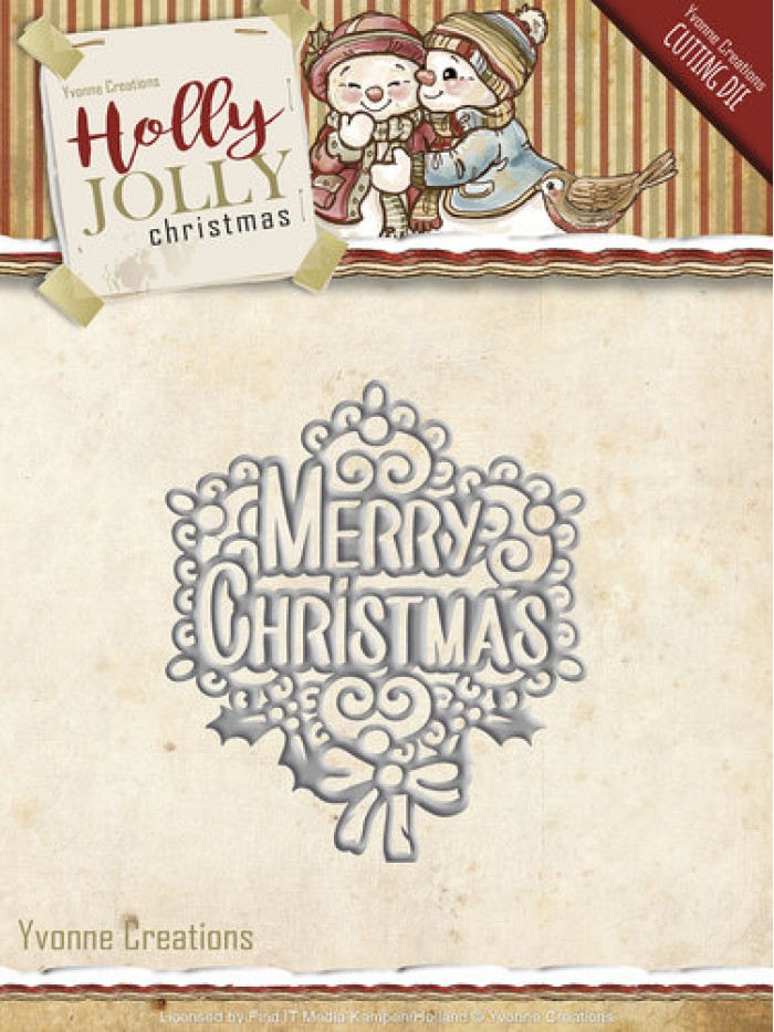 Merry Christmas - Holly Jolly - Snijmal - Yvonne Creations