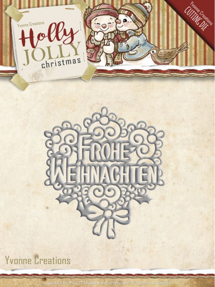 Frohe Weihnachten - Holly Jolly - Snijmal - Yvonne Creations