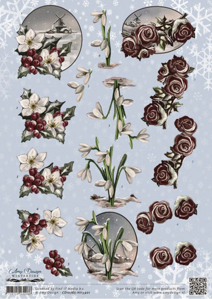 Flowers - Wintertide 3D-Knipvel Amy Design