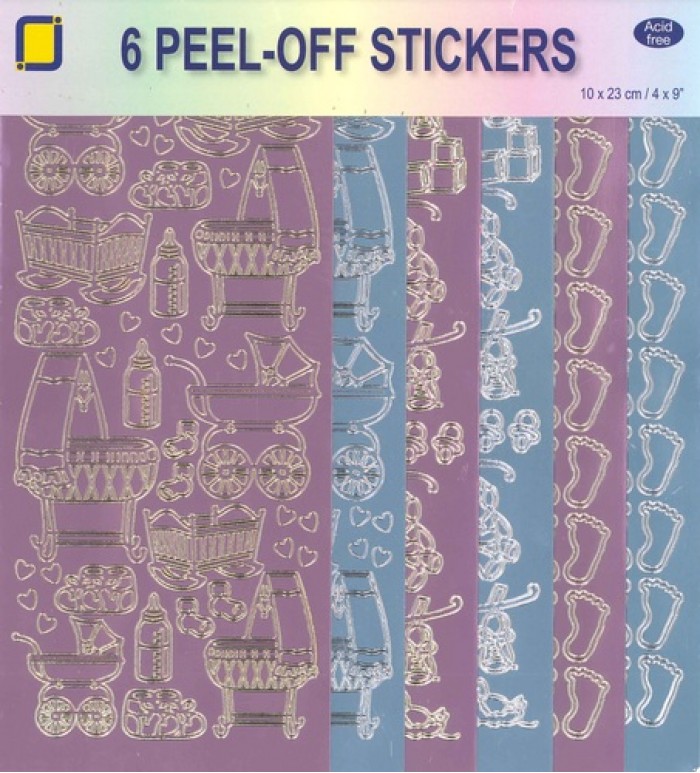 6 Baby Jongen & Meisje Mandalistick 6-pack Peel-Off Stickers