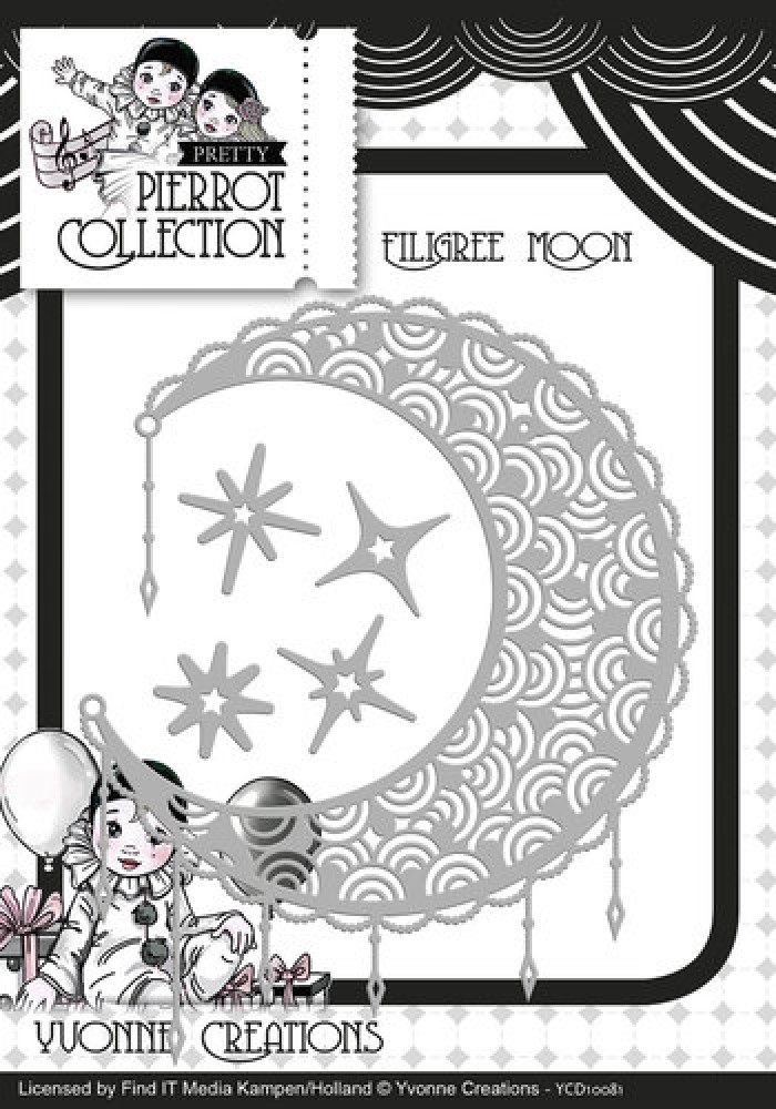 Filigree Moon - Pretty Pierrot - Snijmal - Yvonne Creations