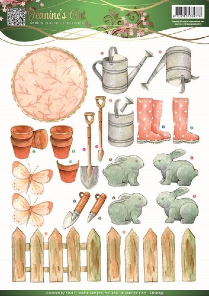 Nr. 2 Garden Tools Garden Classics 3D-Knipvel Jeanine's Art