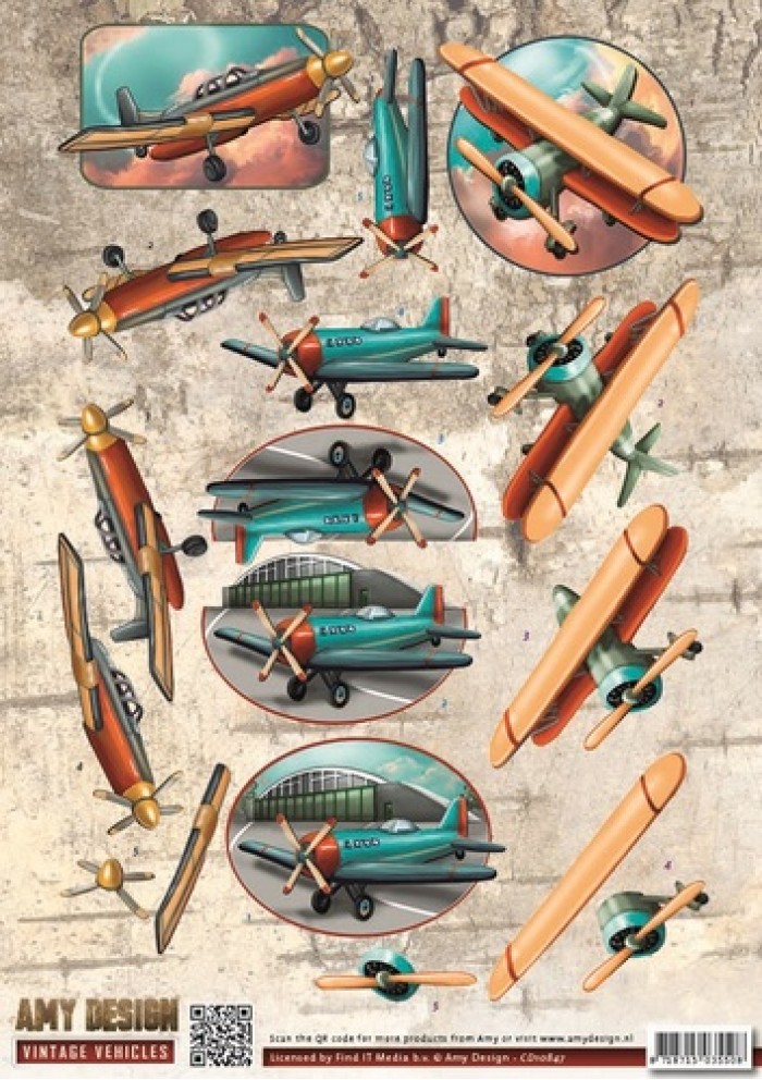 Planes - Vintage Vehicles 3D-Knipvel Amy Design