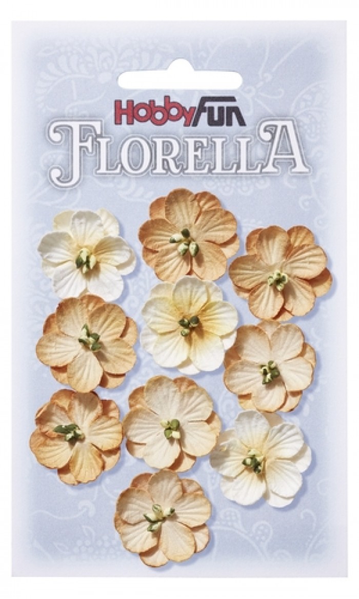 FLORELLA-Blüten beige, 2,5cm