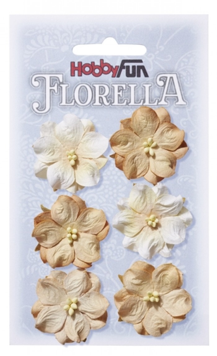 FLORELLA-Blüten beige, 3,5cm