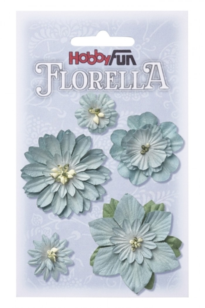 FLORELLA-Blüten hellblau, 2-5cm