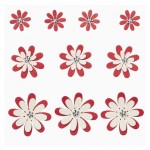 FLORELLA-Blüten Design I rot-creme