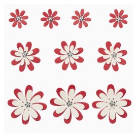 FLORELLA-Blüten Design I rot-creme