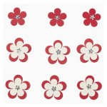 FLORELLA-Blüten Design II rot-creme