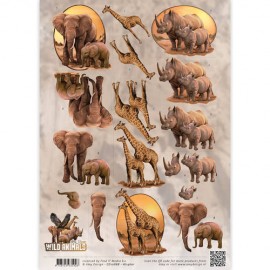 Nr. 2 Big Five - Wild Animals 3D-Knipvel Amy Design