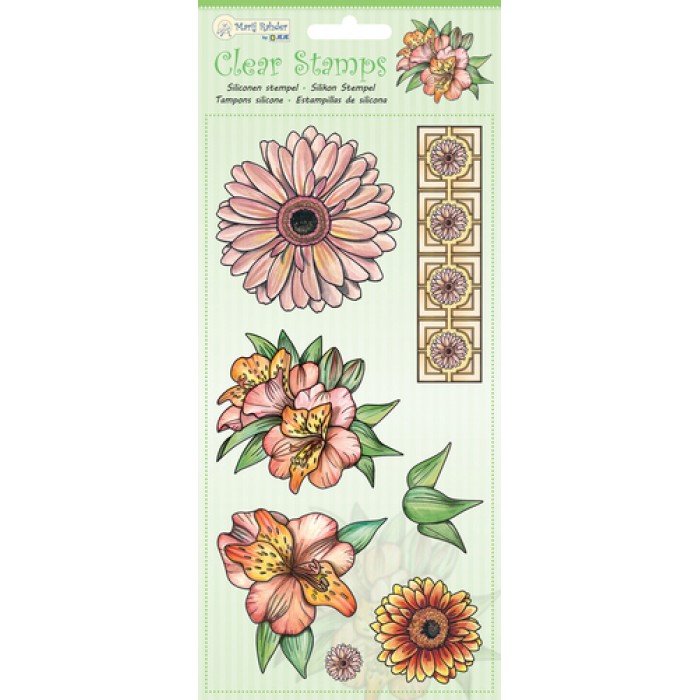 MRJ Clear Stamps Flowers 