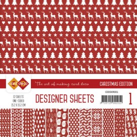 Kerstrood Christmas Edition Designer Sheets 1 by Card Deco