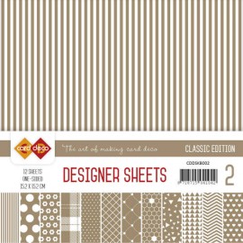 Koffiebruin Classic Edition Designer Sheets 2 by Card Deco