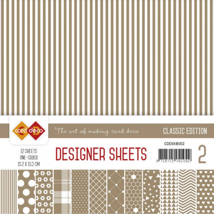 Koffiebruin Classic Edition Designer Sheets 2 by Card Deco