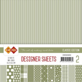 Moss Green Classic Edition Designer Sheets 2 by Card Deco