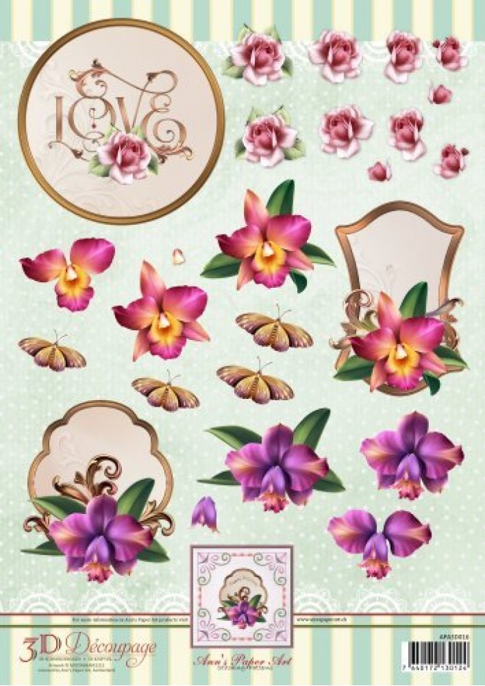 Orchids 3D Decoupage Sheet Ann's Paper Art