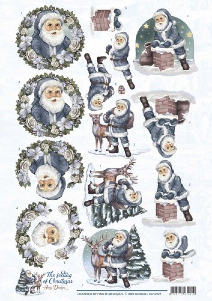 Santa Claus - The feeling of Christmas 3D-Knipvel Amy Design