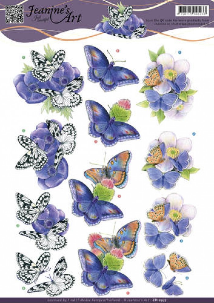 Butterfly 3D-Knipvel Jeanine`s Art