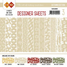 Lichtbruin Autumn Colors Designer Sheets 3 by Card Deco