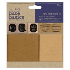 Mini Kraft Card Kit - Bare Basics
