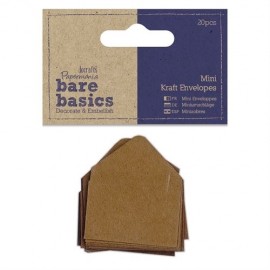 Mini Kraft Envelopes (20pcs) - Bare Basics - Brown