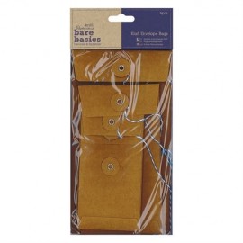 Kraft Envelope Bags (6pcs) - Bare Basics - Rectangular Brown