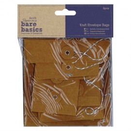 Kraft Envelope Bags (6pcs) - Bare Basics - Square Brown
