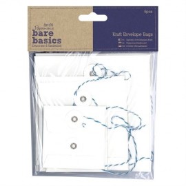 Kraft Envelope Bags (6pcs) - Bare Basics - Square White